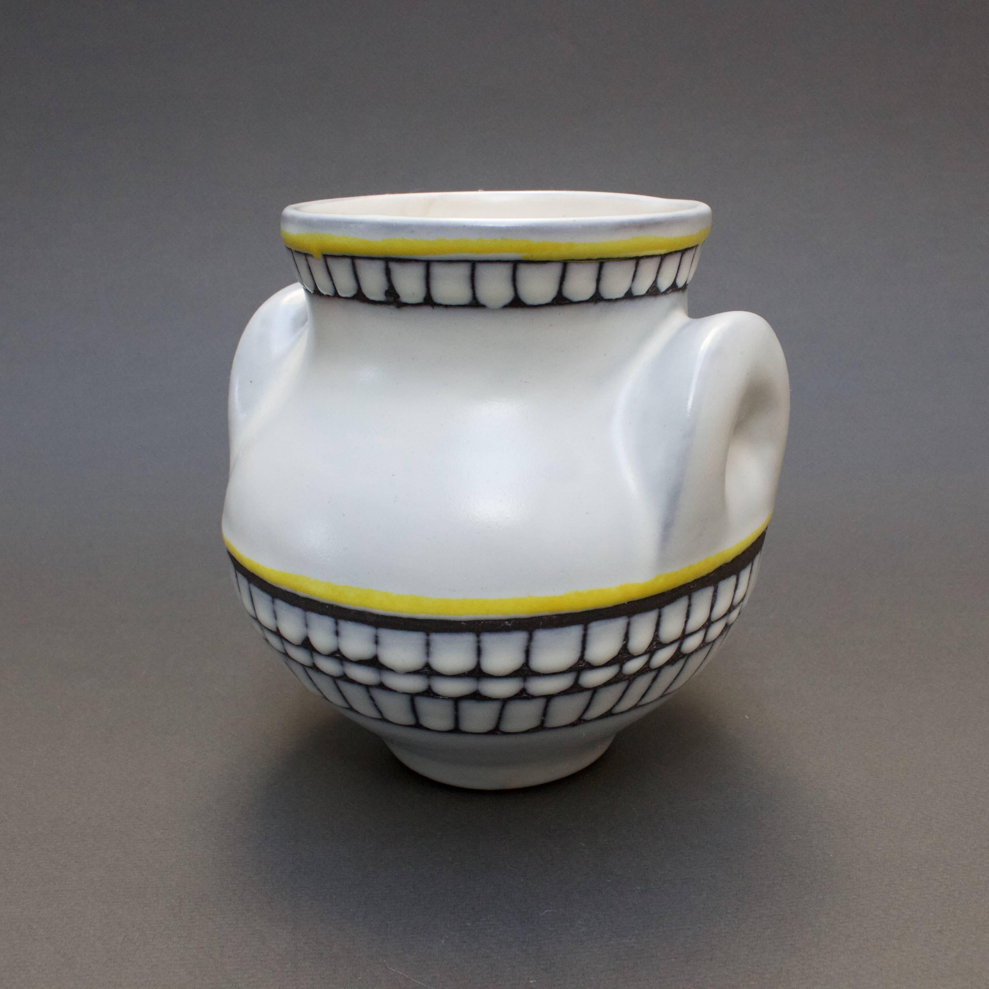 Ceramic 'Eared' Vase (Vase à Oreilles) by Roger Capron, Vallauris, France 1950s 3