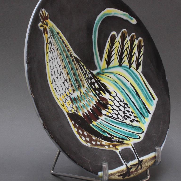 midcentury-black-ceramic-coq-plate-by-roger-capron-vallauris-1950s-at