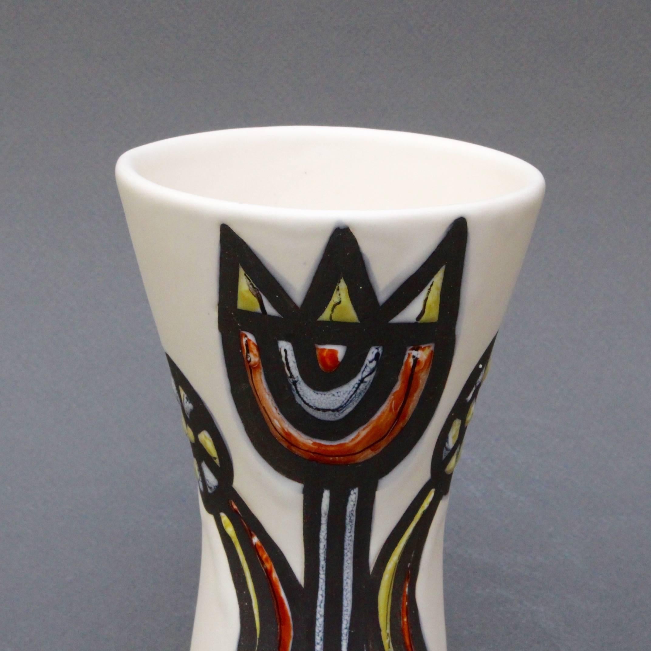Vase with Tulips by Roger Capron, 1950s In Excellent Condition In London, GB