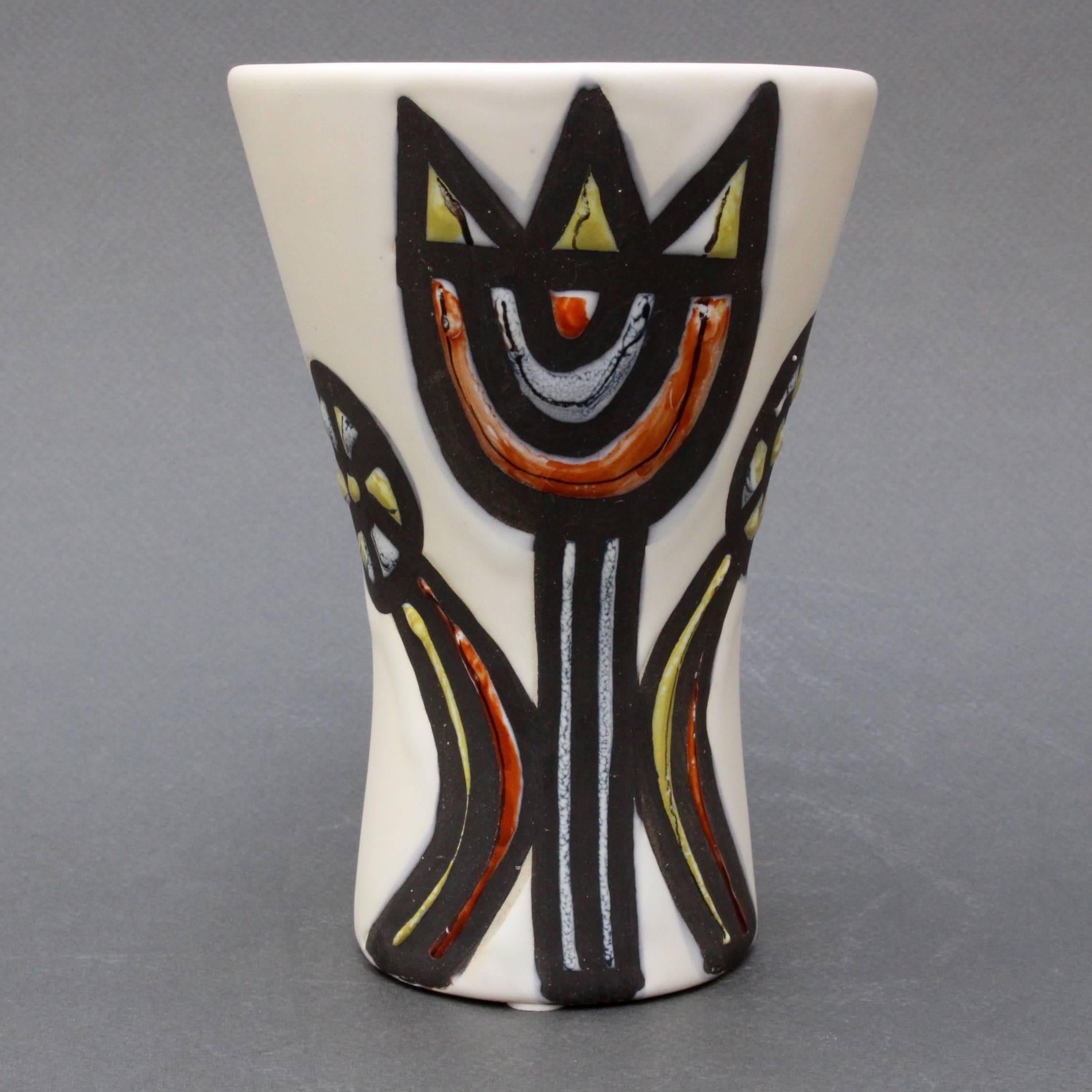 French Vase with Tulips by Roger Capron, 1950s