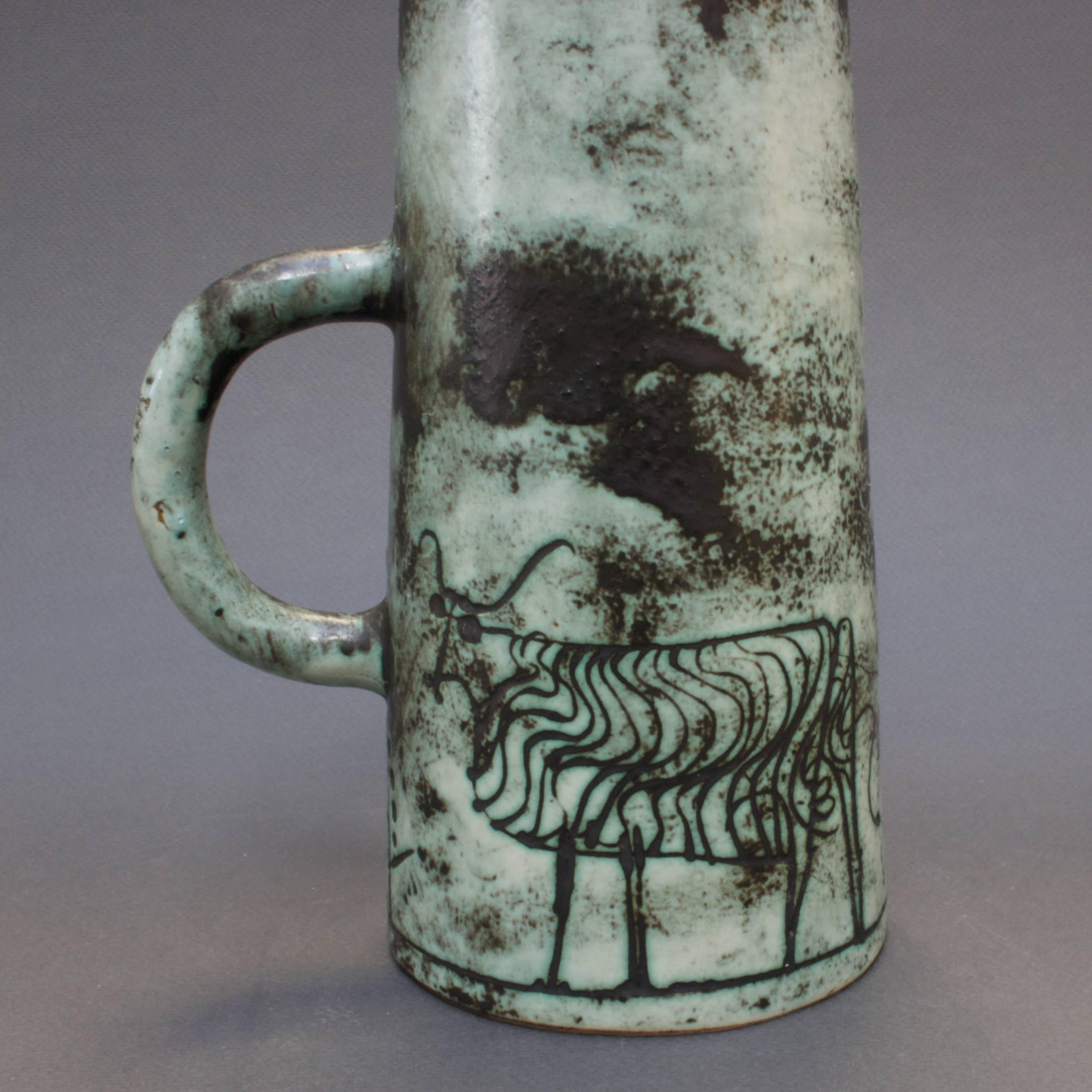20th Century Ceramic Pitcher by Jacques Blin, Vallauris, France, circa 1950s - 60s