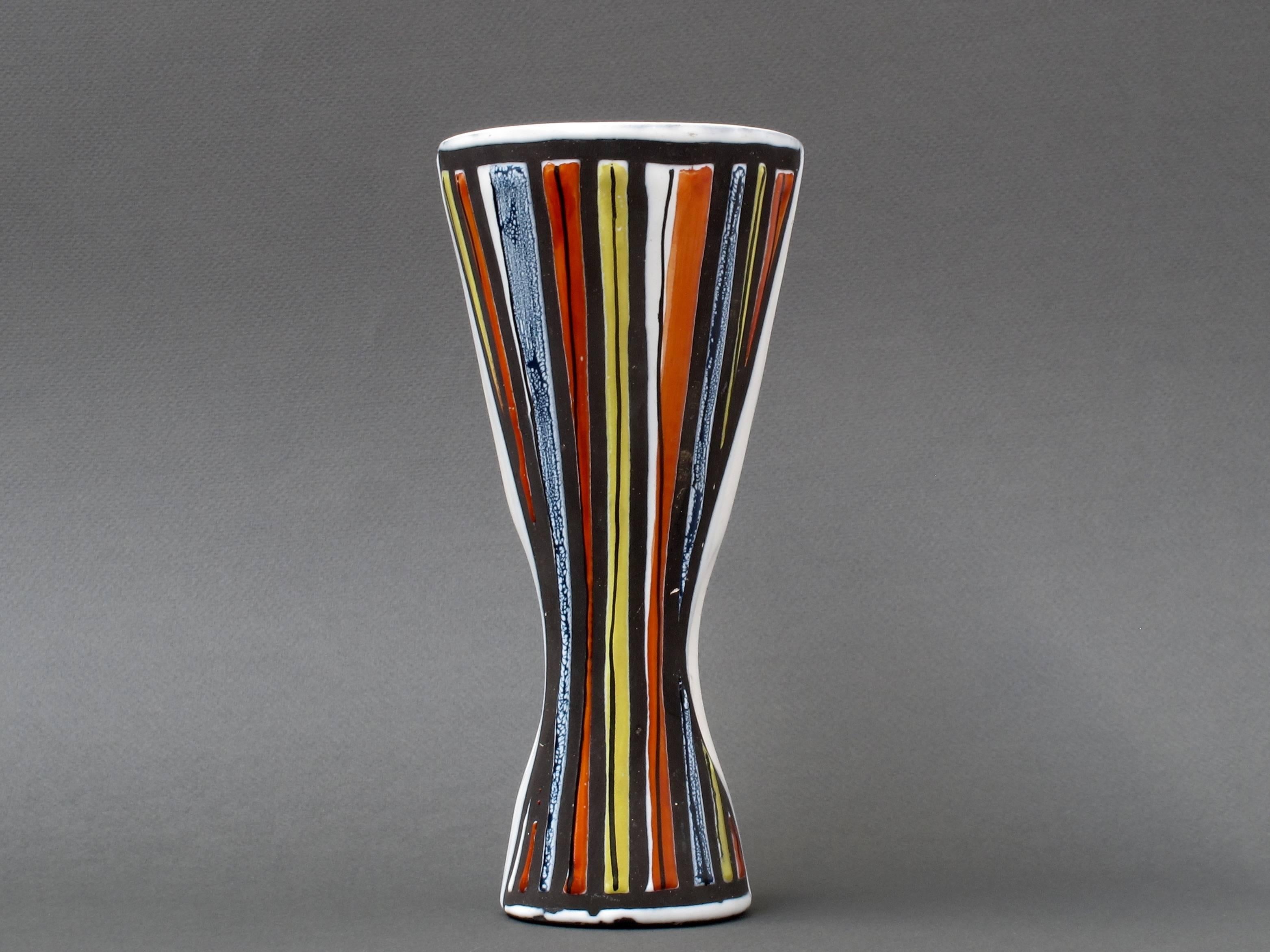 Roger Capron Multicolored 'Pyjama' Style Vase, 1950s In Good Condition In London, GB