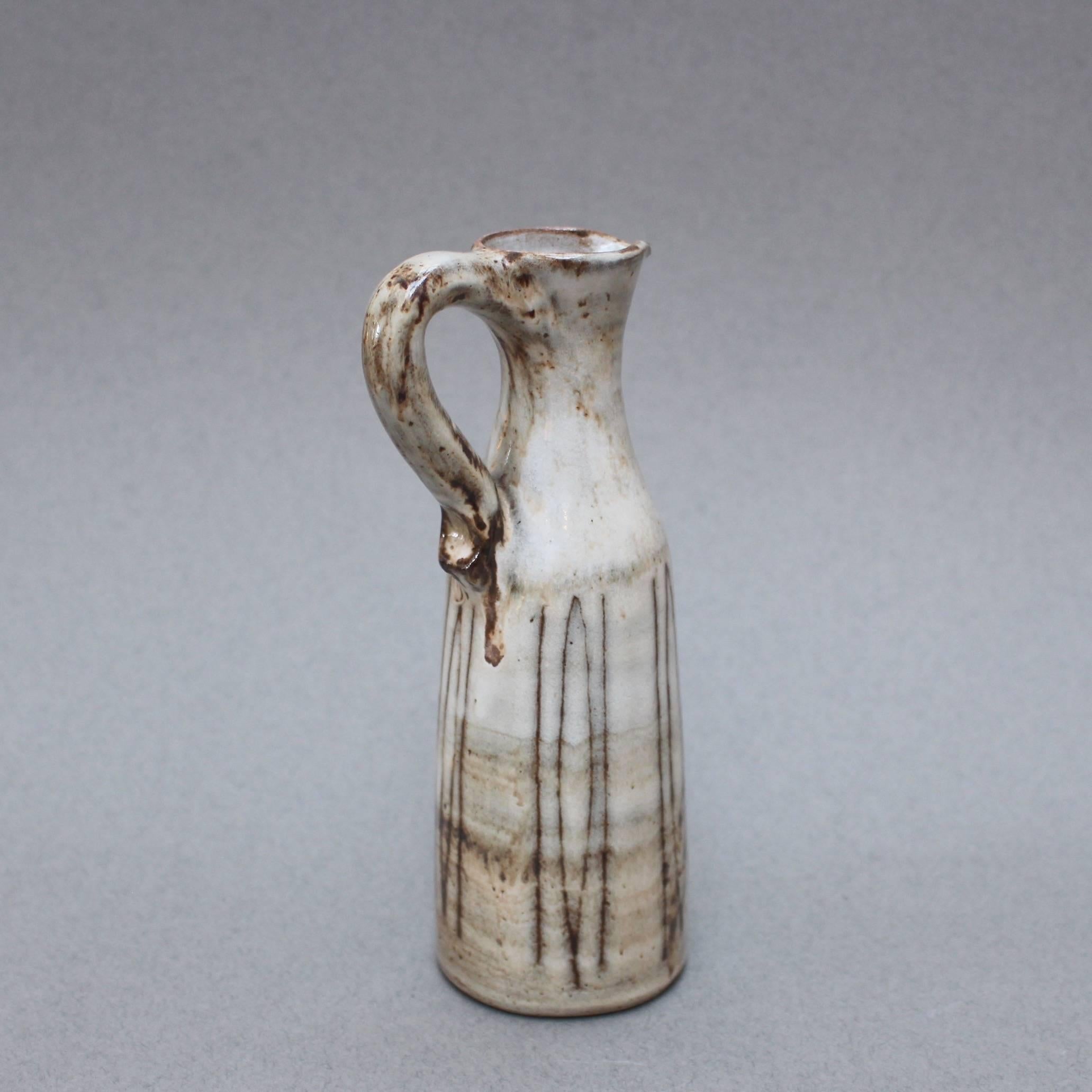 French Small Ceramic Jug with Handle by Jacques Pouchain, circa 1960s