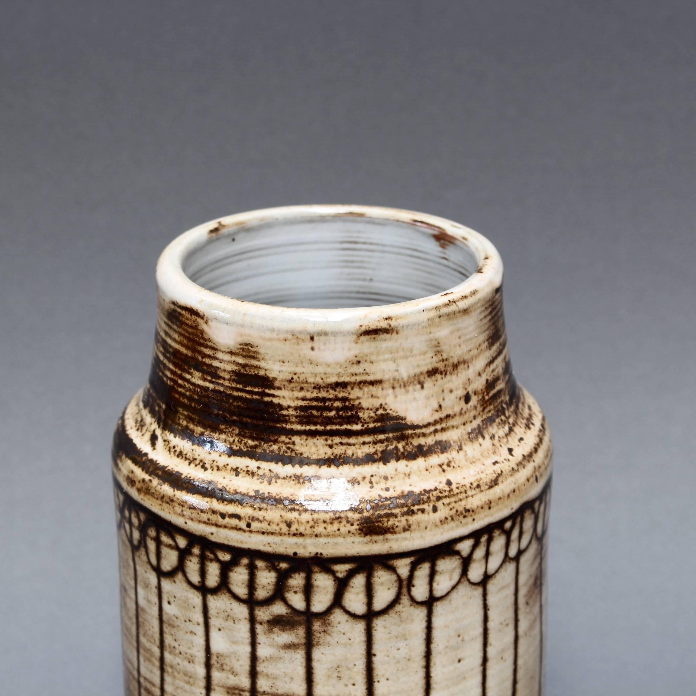 Glazed Midcentury Ceramic Vase by Jacques Pouchain, France, circa 1960s