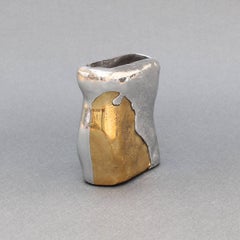 Brutalist Aluminium and Brass Cardholder Attributed to David Marshall
