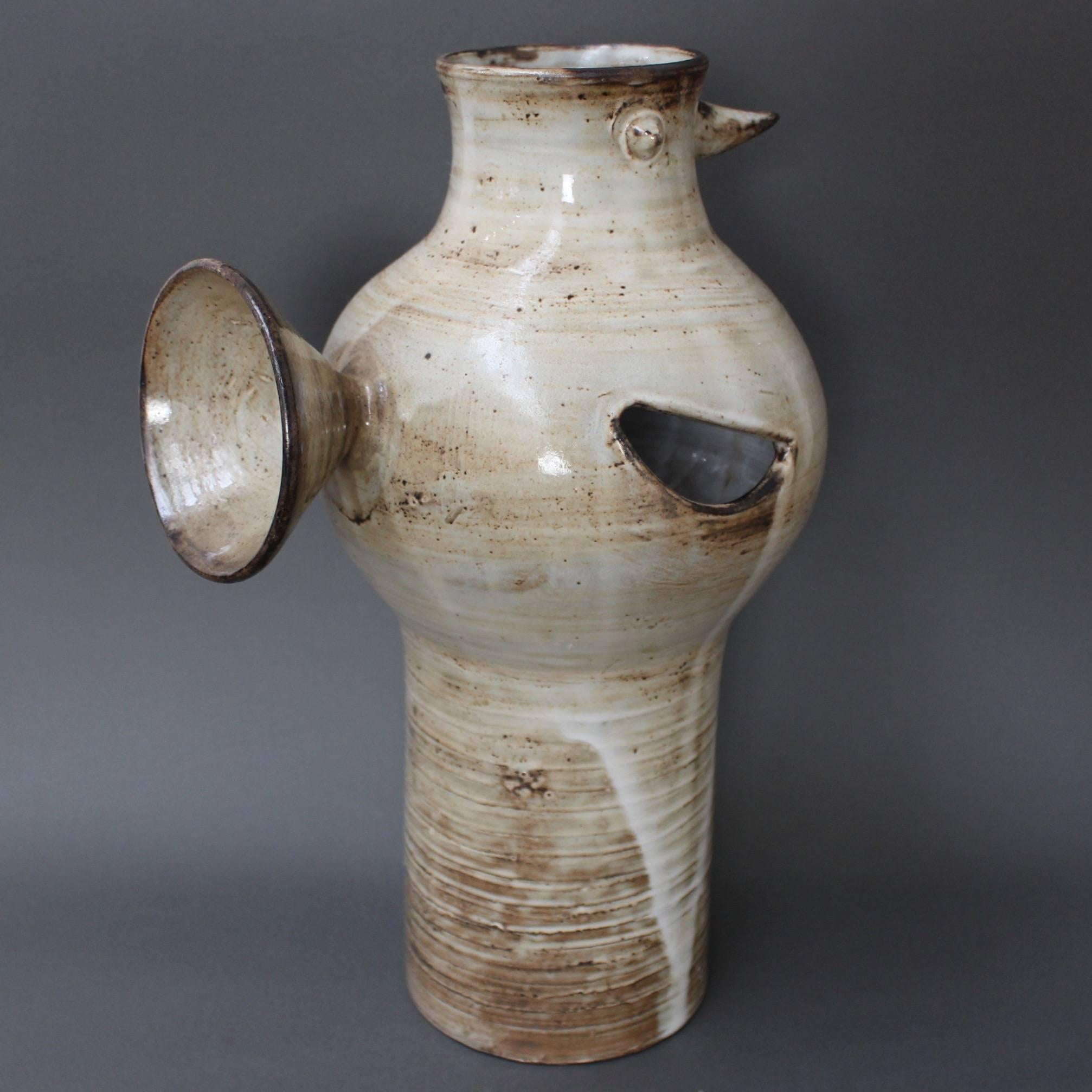 Glazed Ceramic Stylised Bird Vase by Jacques Pouchain, circa 1960s 1