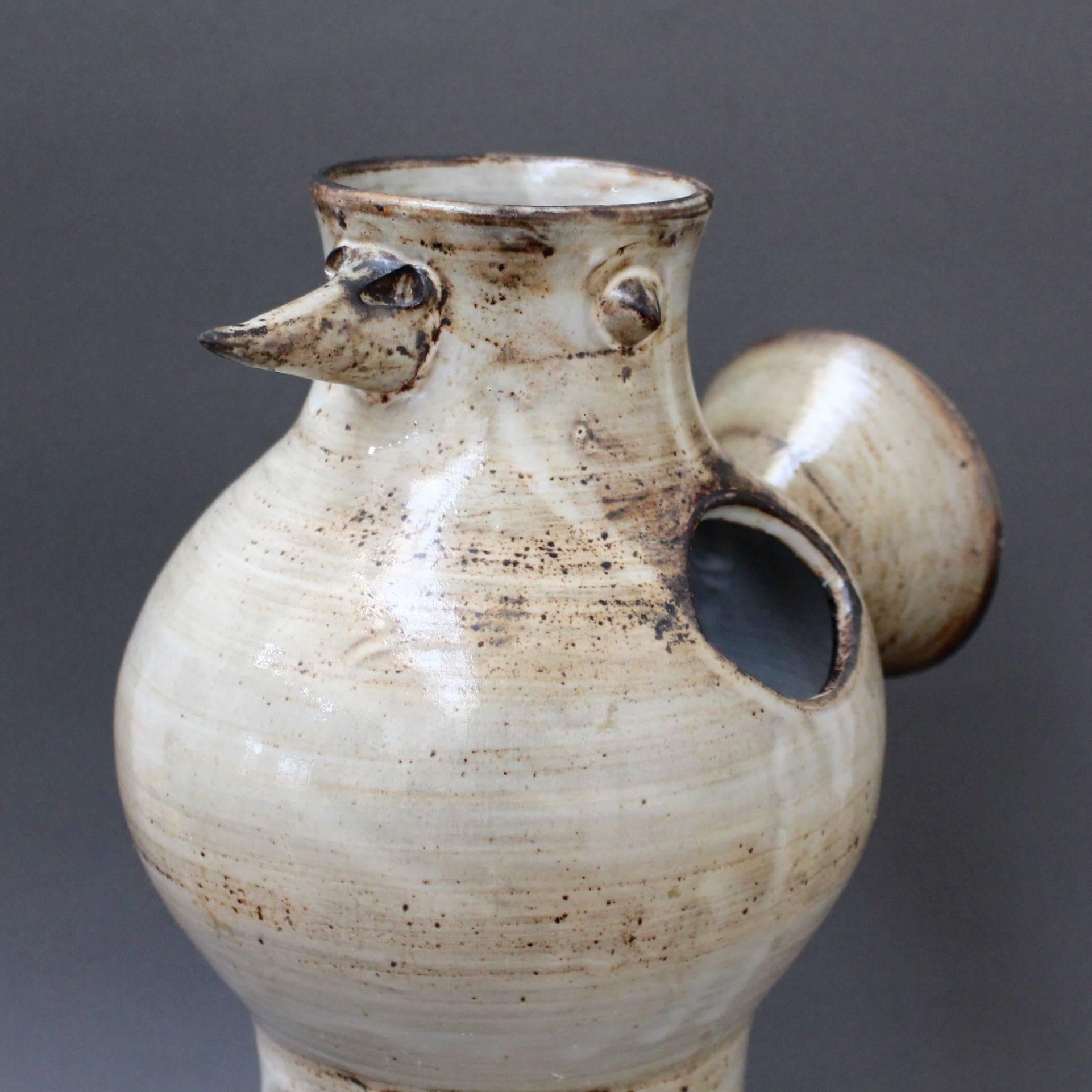 Glazed Ceramic Stylised Bird Vase by Jacques Pouchain, circa 1960s 3