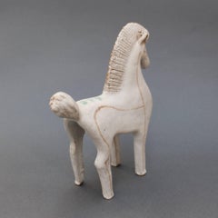 Ceramic White Horse by Bruno Gambone, circa 1970s