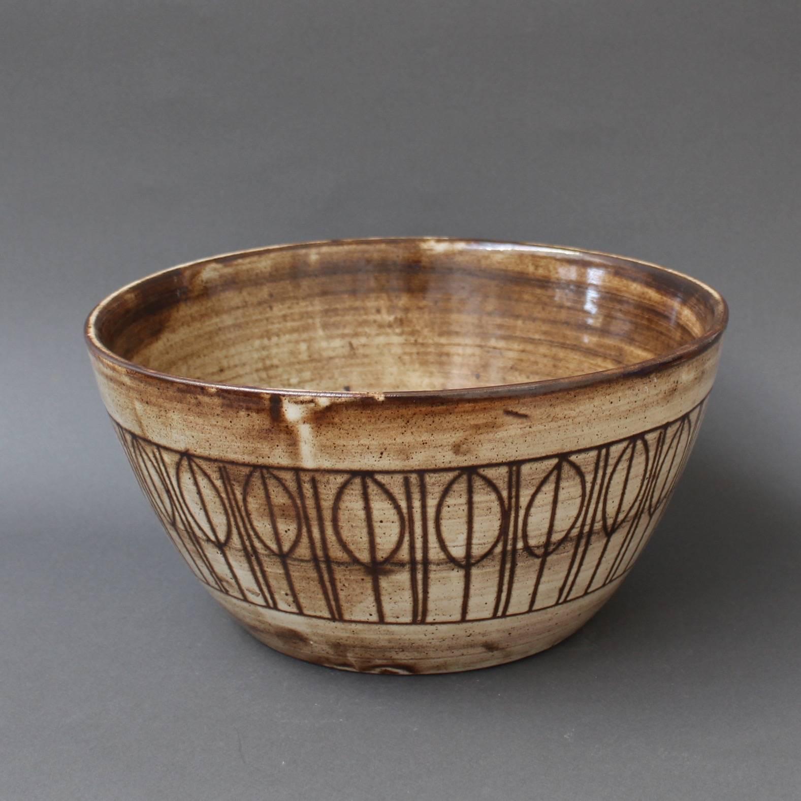 French Decorative Ceramic Bowl by Jacques Pouchain, Atelier Dieulefit, circa 1960s