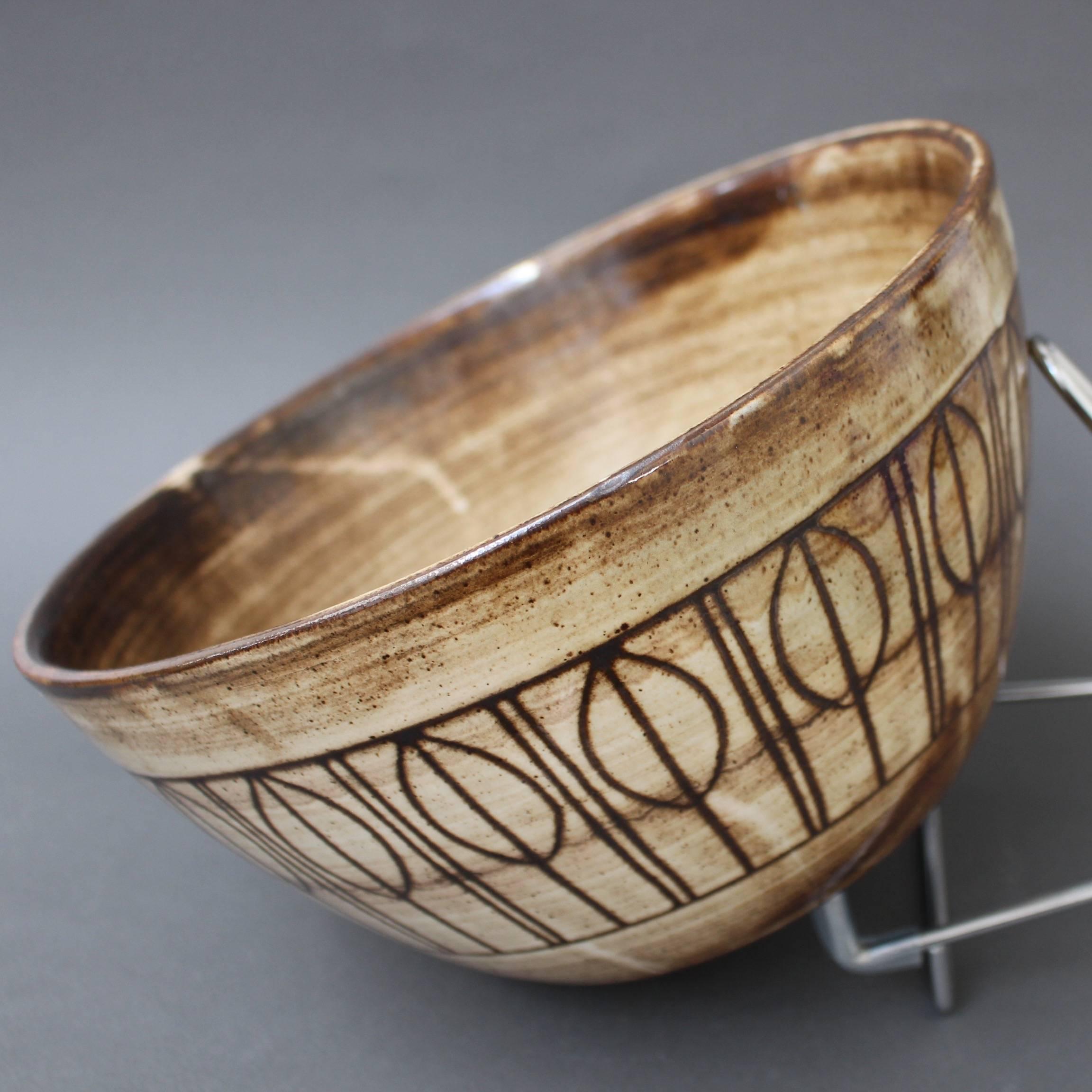 Decorative Ceramic Bowl by Jacques Pouchain, Atelier Dieulefit, circa 1960s 2