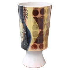 Vintage French Ceramic Decorative Vase by Jean Derval '1990', Large