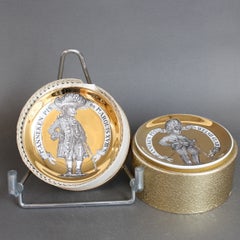 Set of Six Manneken-Pis Coasters from Fornasetti in Original Box (circa 1960s)