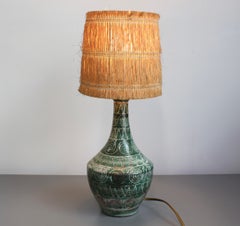 Lámpara de mesa vintage de cerámica francesa, de Robert Picault (hacia los años 50)