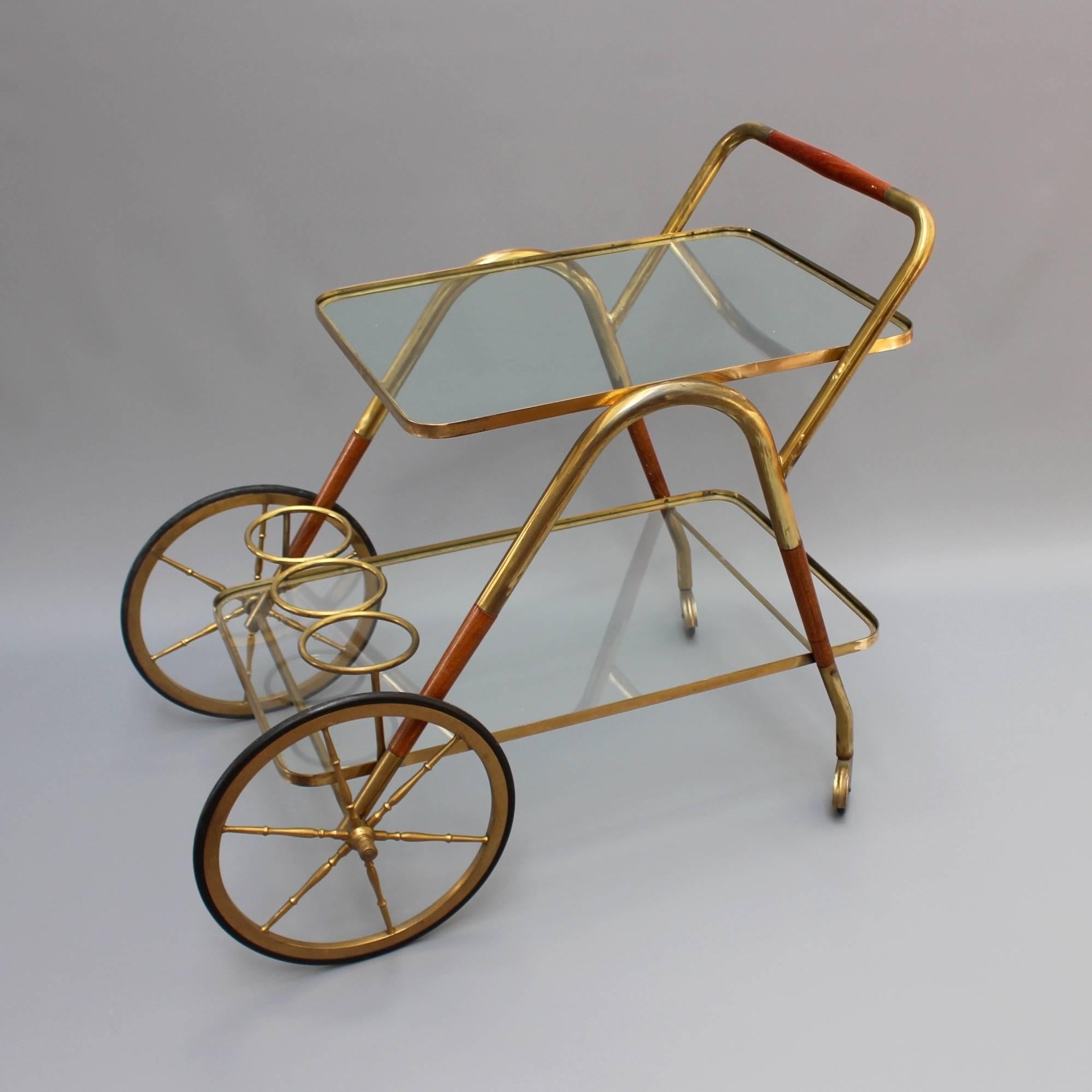 Born in Naples in 1929, Italian architect-designer Cesare Lacca created modernist furniture and metalwork throughout the 1950s. Lacca designed a great many tea carts and serving trolleys in his career as well as magazine racks and coffee tables.