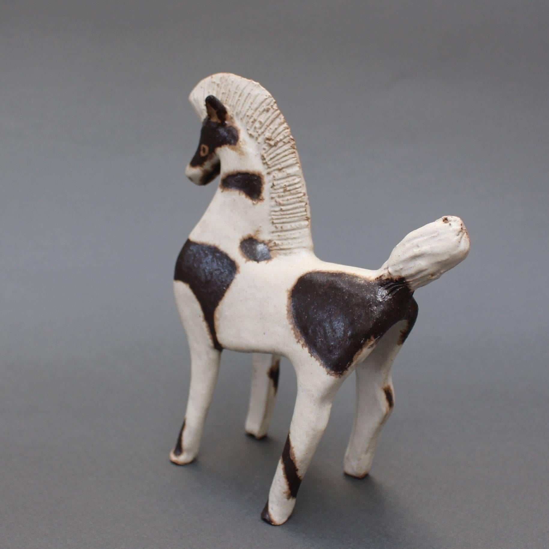 Ceramic Two-Toned Horse by Bruno Gambone, circa 1970s 1