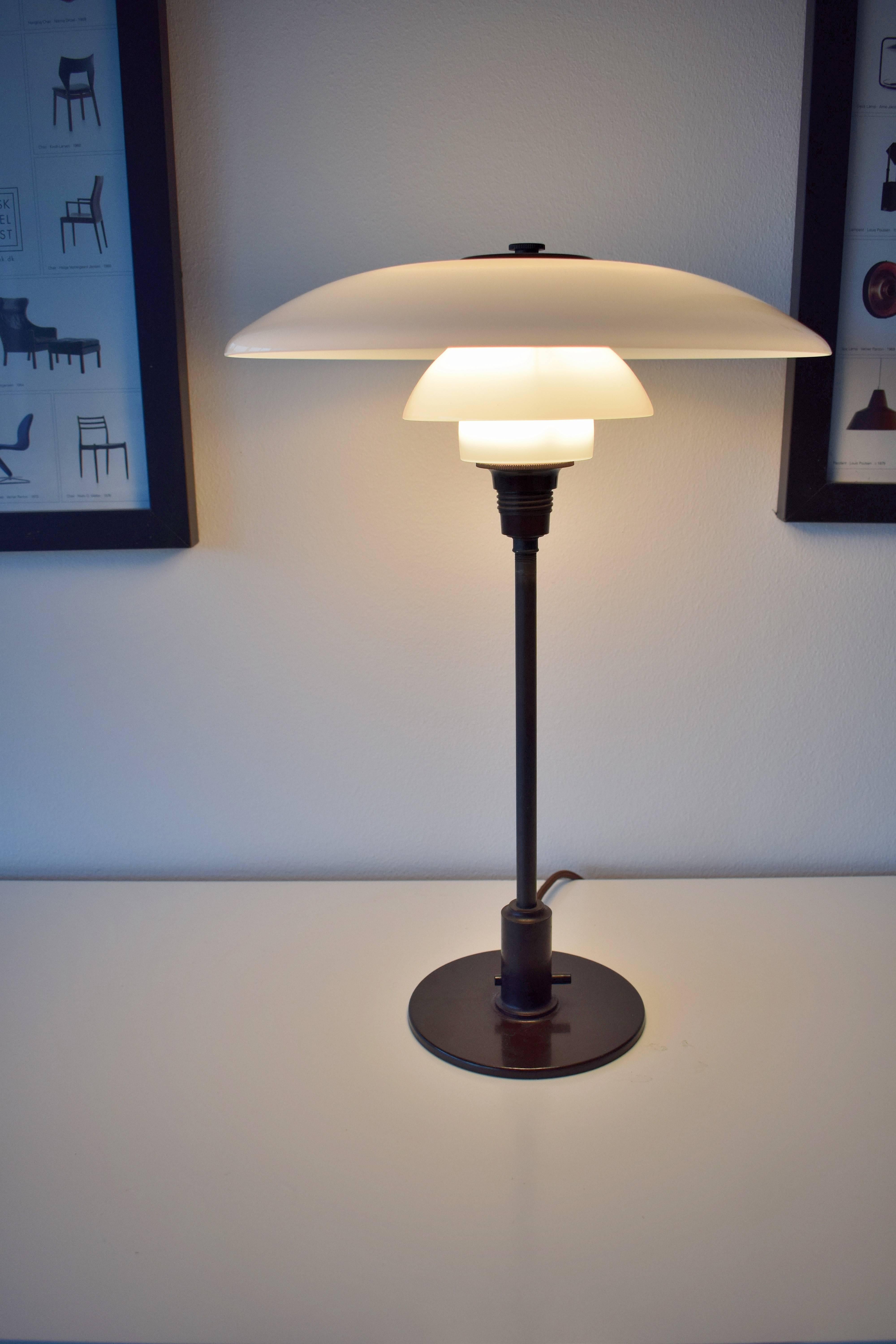 Danish Poul Henningsen 3½-2 Table Lamp Rare Model For Sale