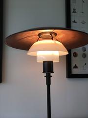 Poul Henningsen Ph 4/3 Table Lamp copper and white  glass shades