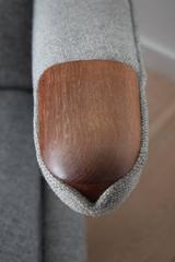 Hans Wegner Papa Bear Chair 'AP19' gray wool teak oak