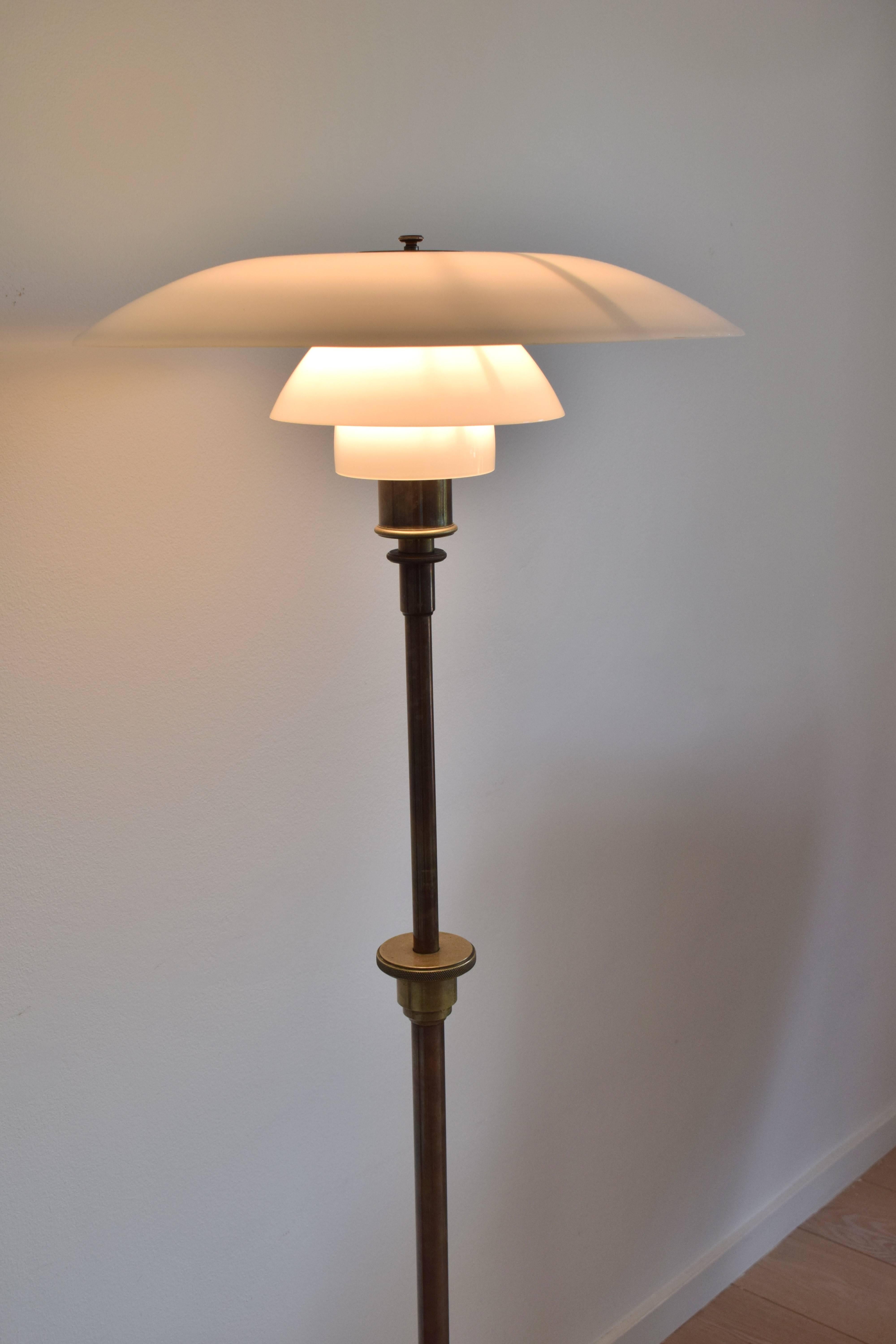 Brass Poul Henningsen PH 5/3 brass Floor Lamp Very Rare  For Sale