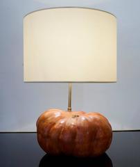 Mid-20th Century Ceramic Pumpkin Table Lamp