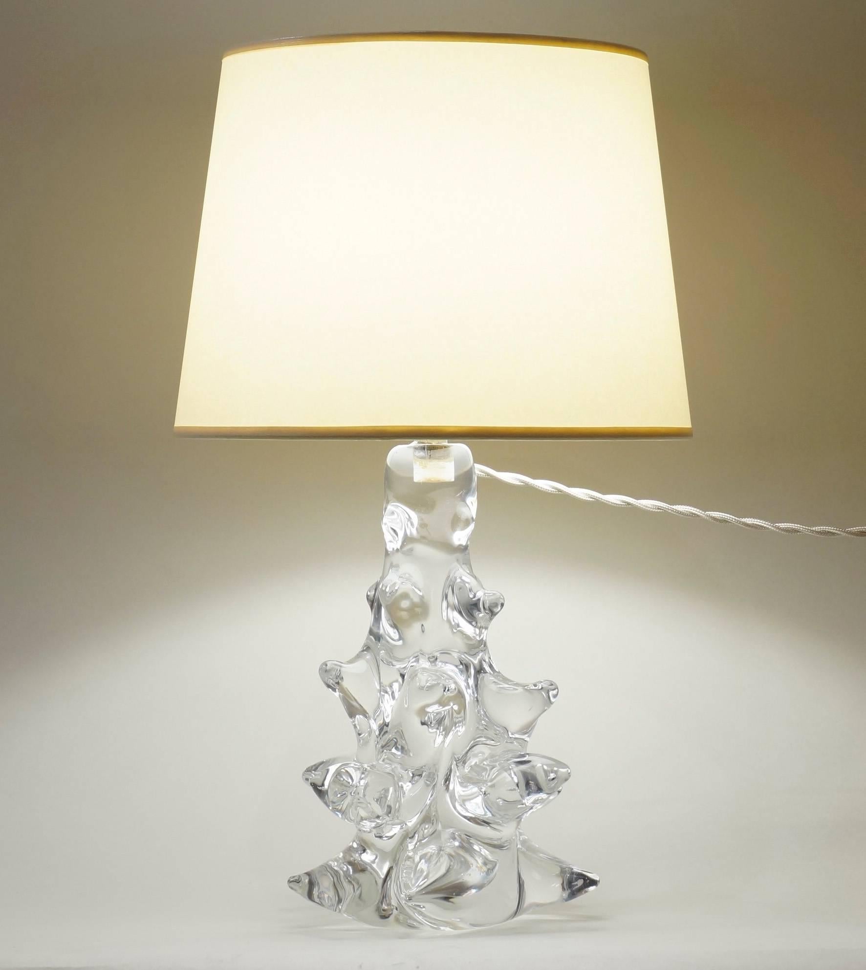 Schneider Crystal Table Lamp In Excellent Condition For Sale In Paris, FR
