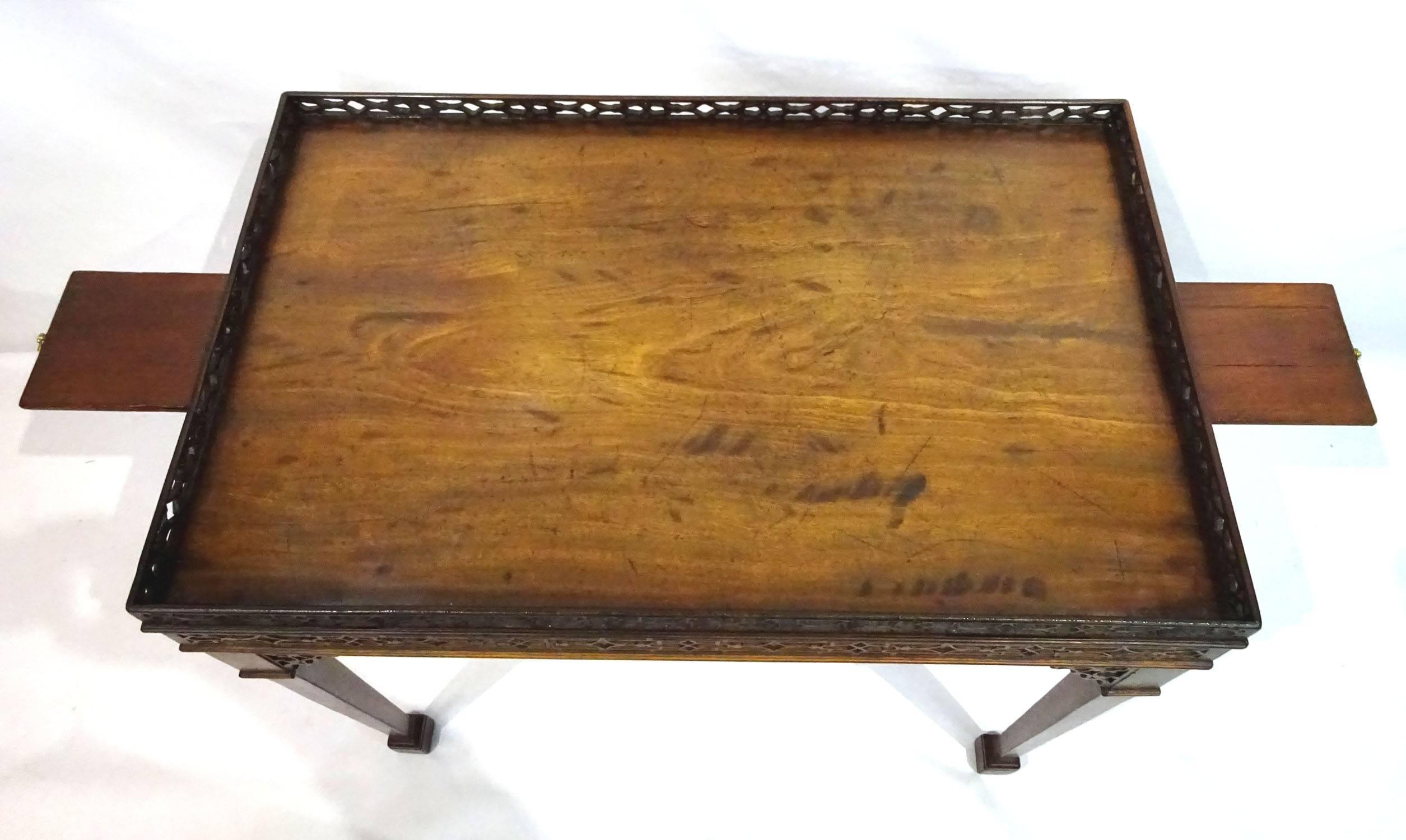 Early 19th Century Victorian Mahogany Rectangular Tea Table 2