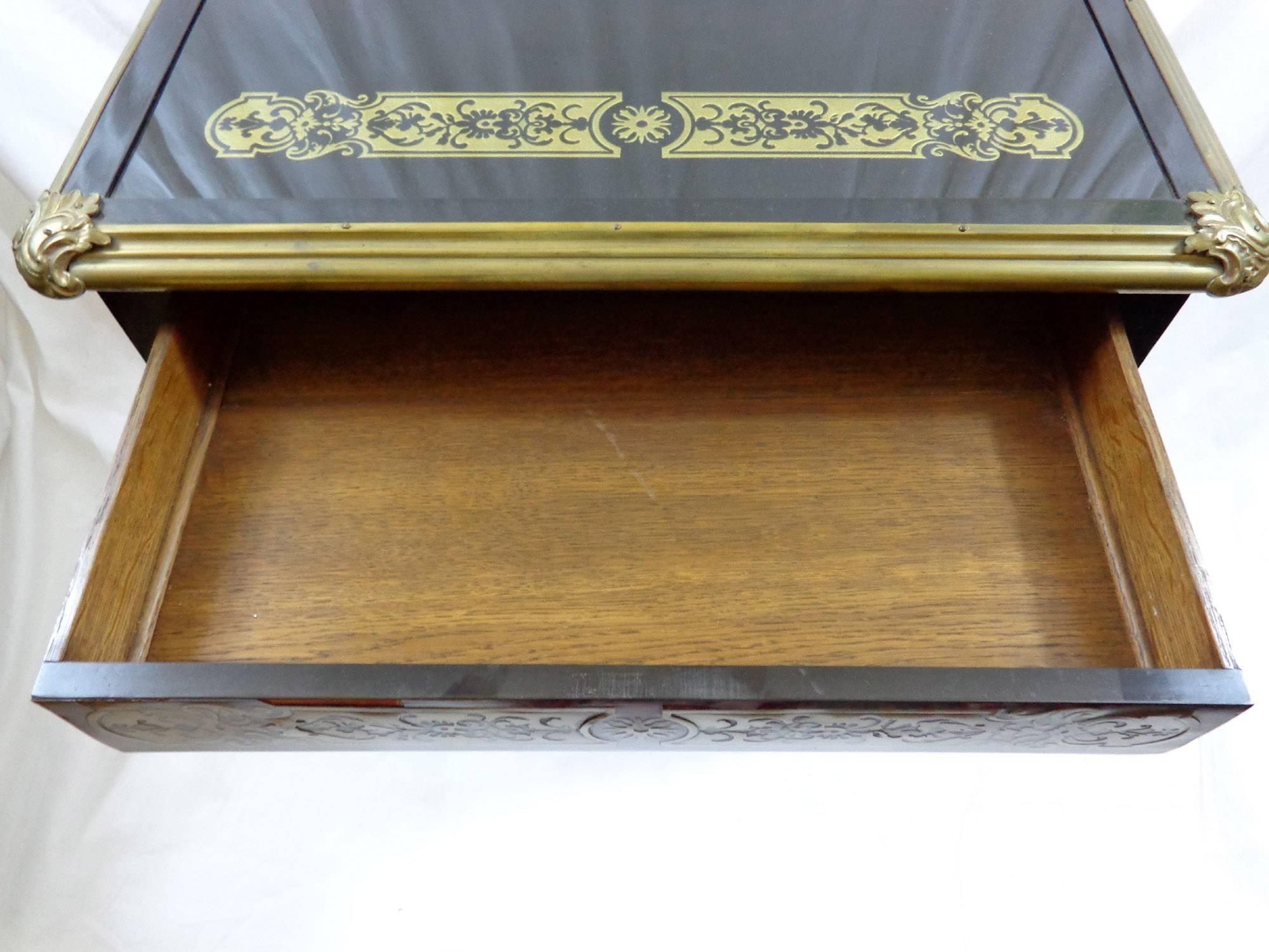 19th Century French Ebonized and Gilt Side Table 2