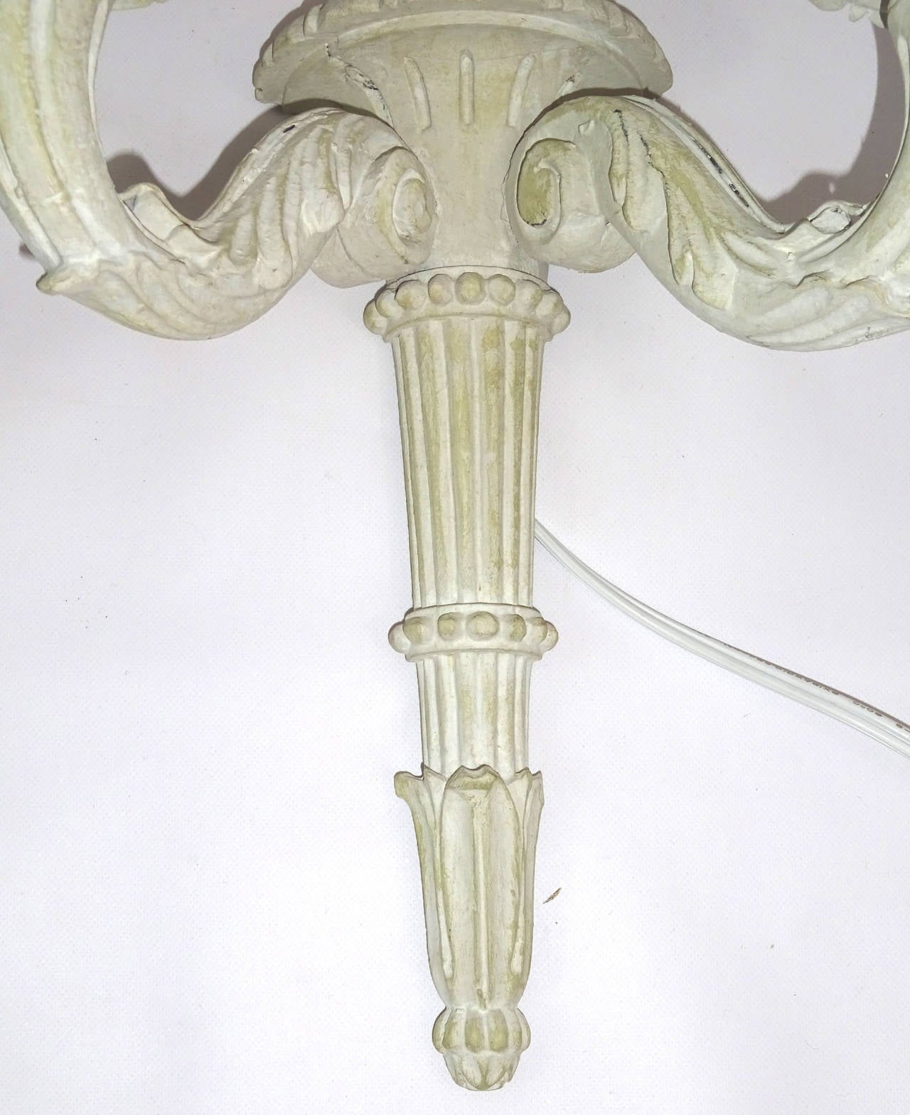 Pair of Early 20th Century Italian Hand-Carved, Two-Arm Sconces For Sale 7