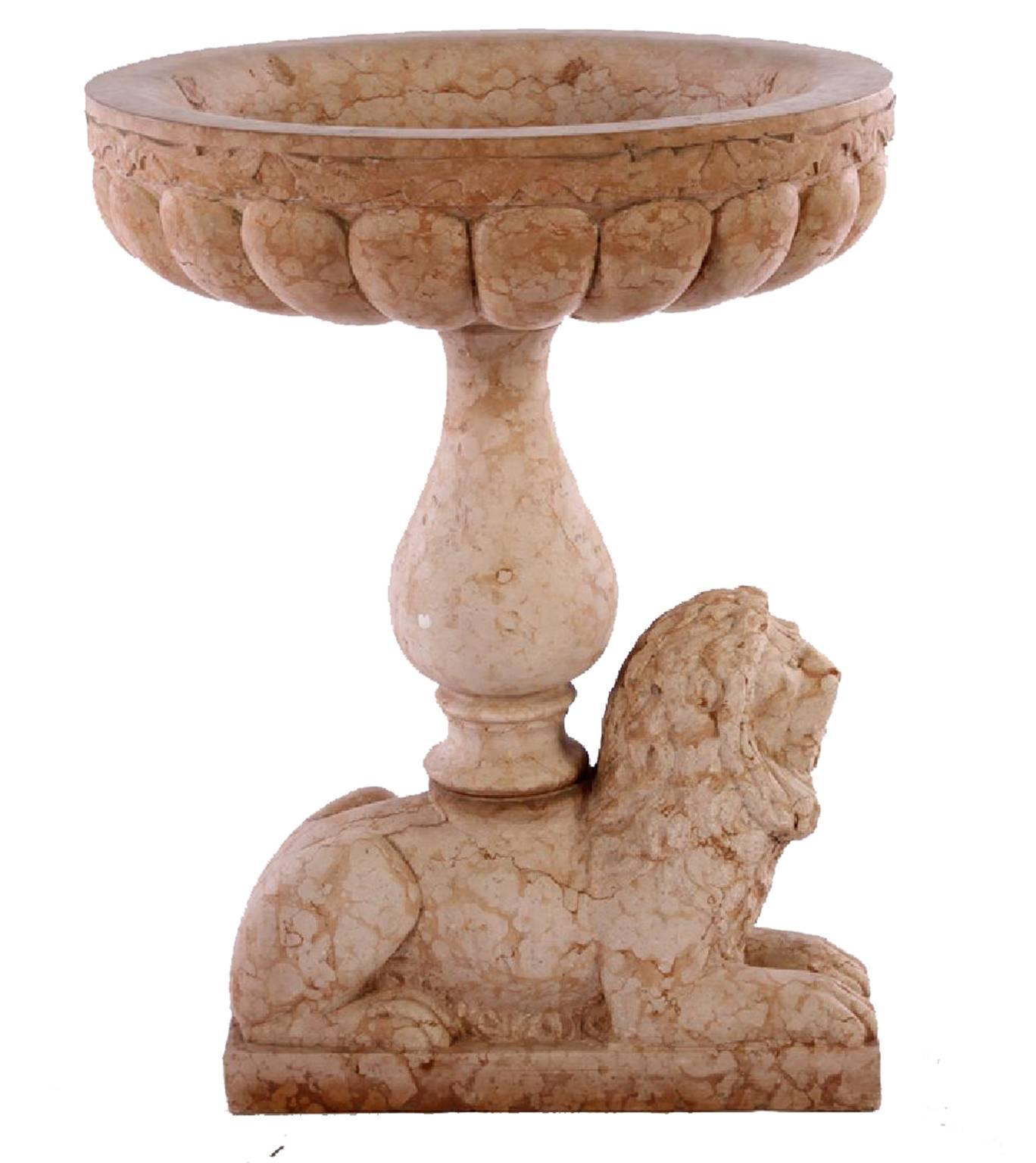 Italian 19th Century Rose Verona Marble Fountain