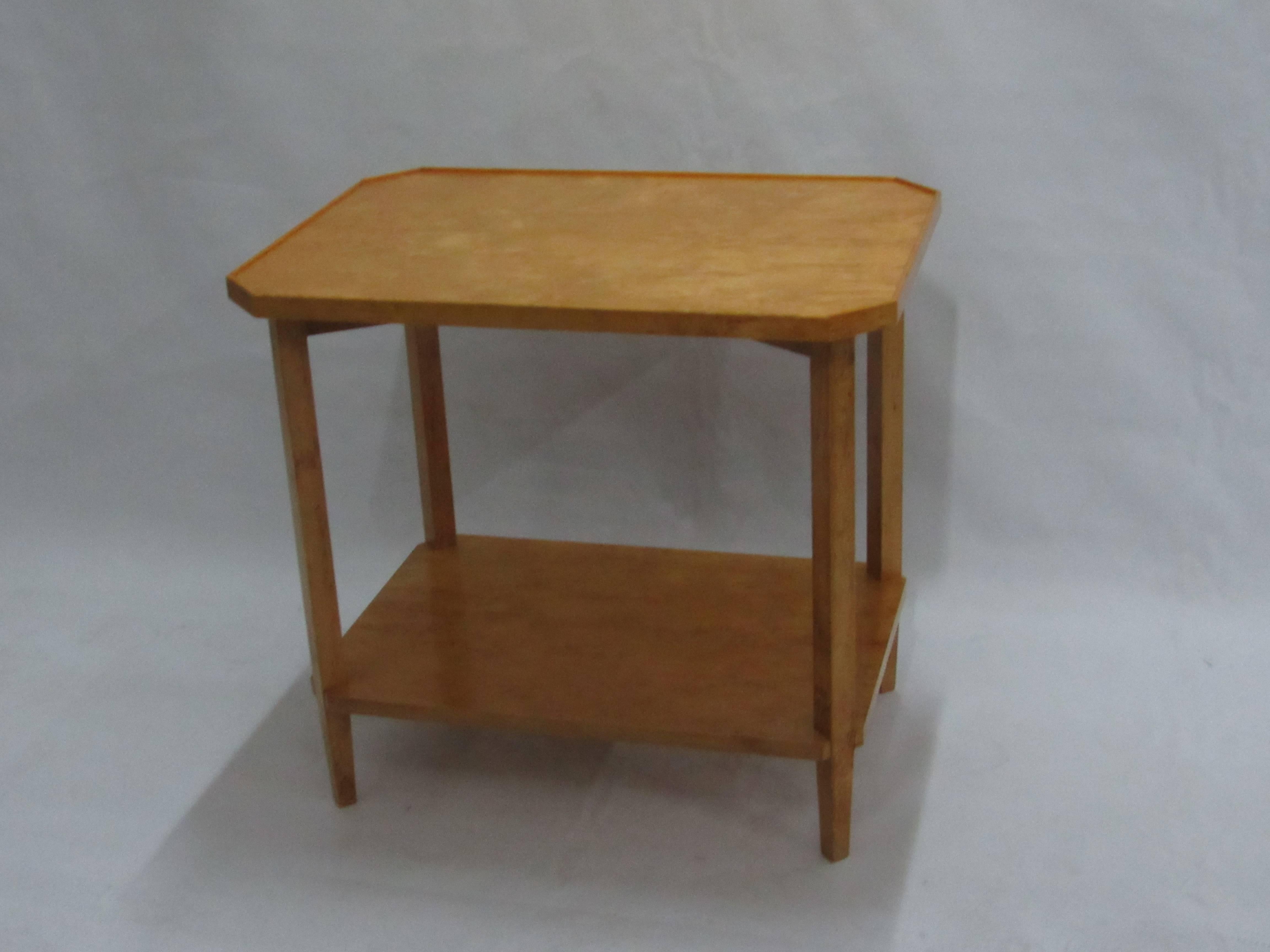 Rectangular wooden side table designed by Peter Marino and created for him.