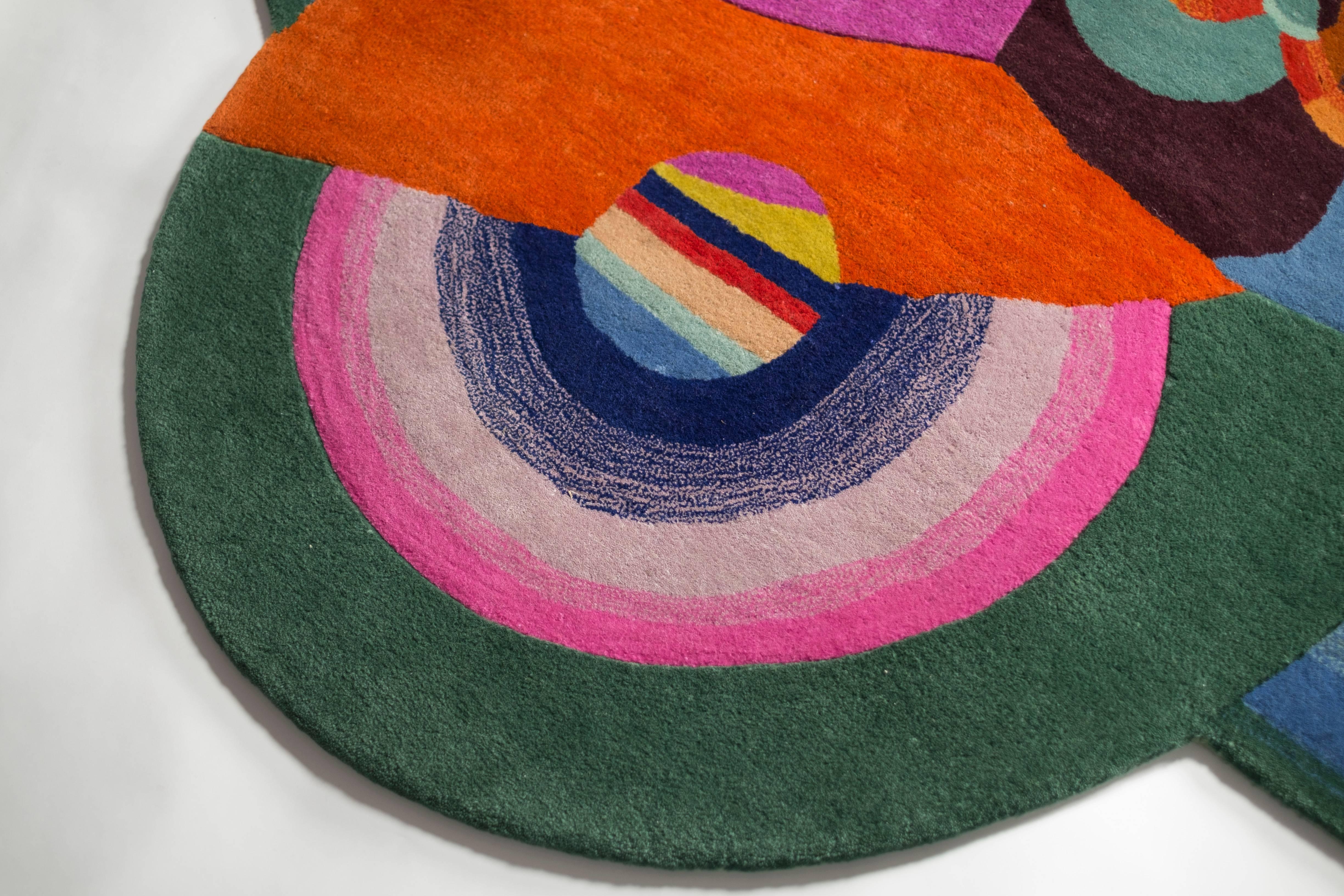 Quilted Truffles Rug by Jonathan Zawada, Handmade in Tibet in Pure New Zealand Wool