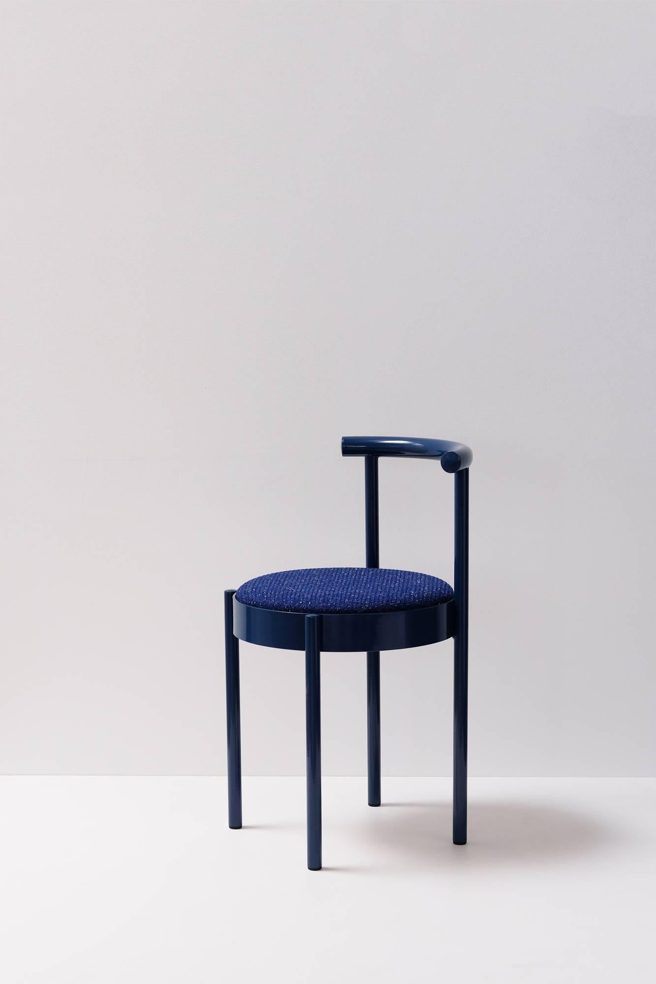 Australian Soft Navy Blue Chair by Daniel Emma, Made in Australia For Sale