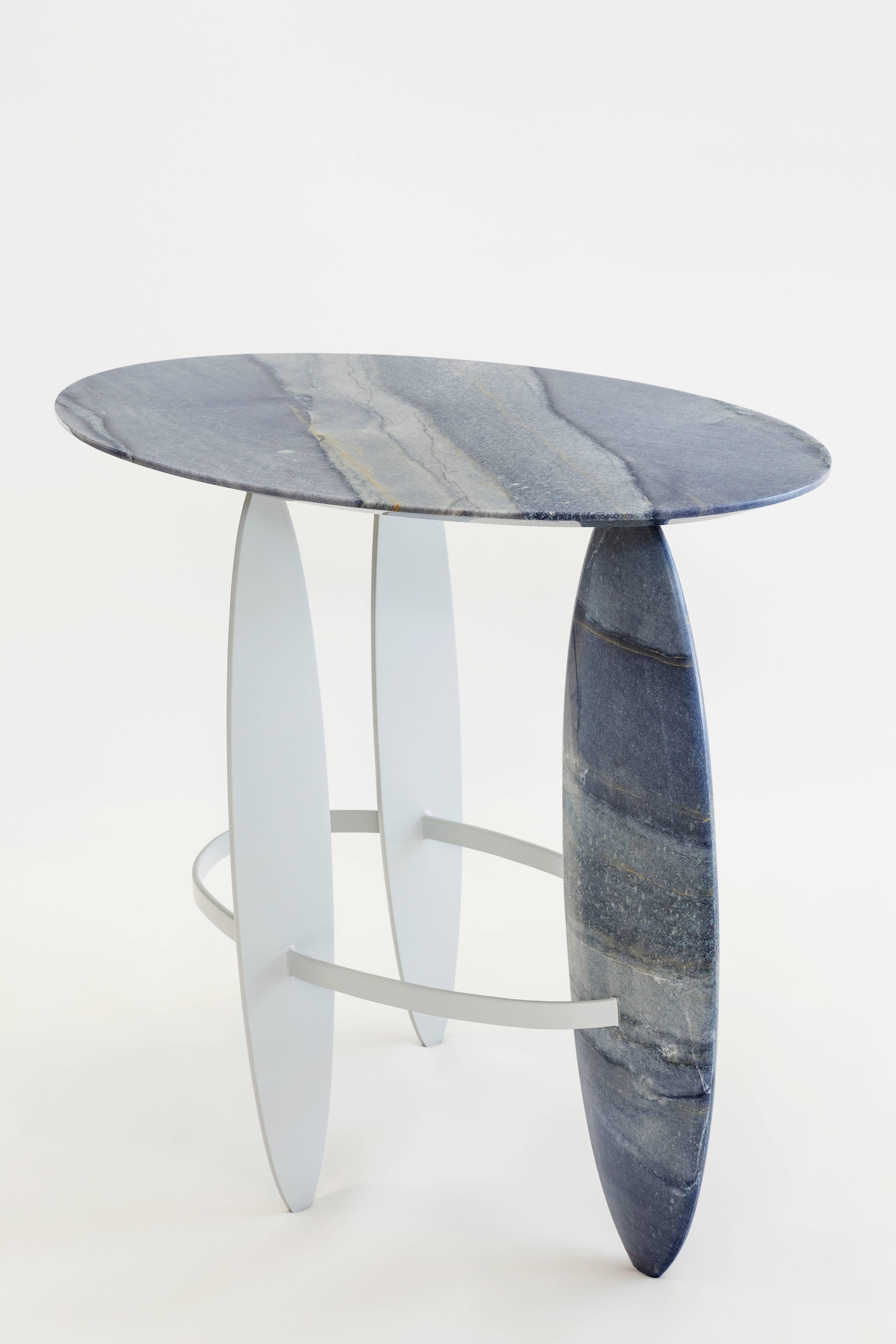 Brazilian Pablina Azul Macaubas Side Table by Leonardo Di Caprio For Sale