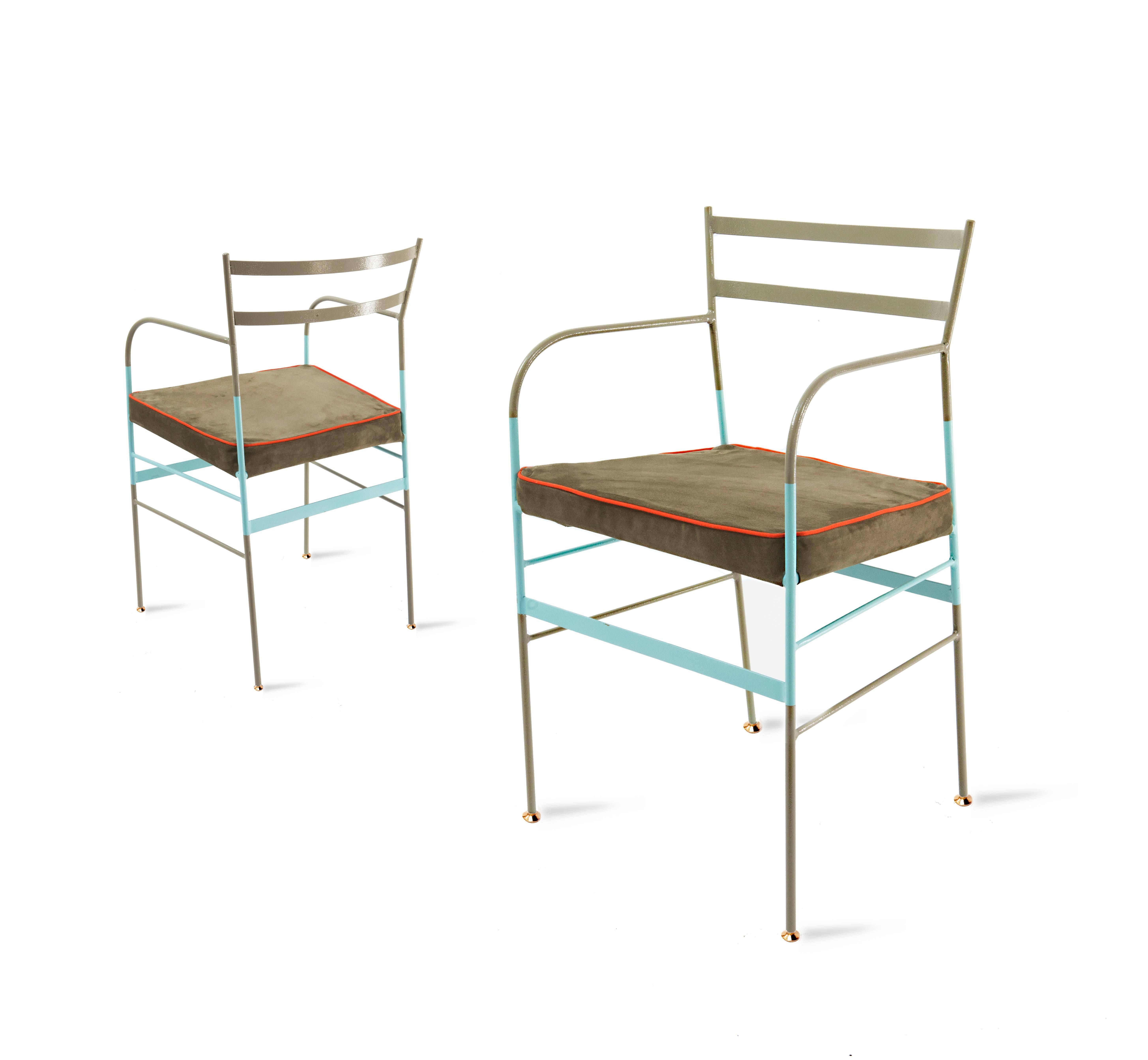 Pair of Paul Asti Chairs by Sotow, Made in Italy In New Condition For Sale In Firenze, IT