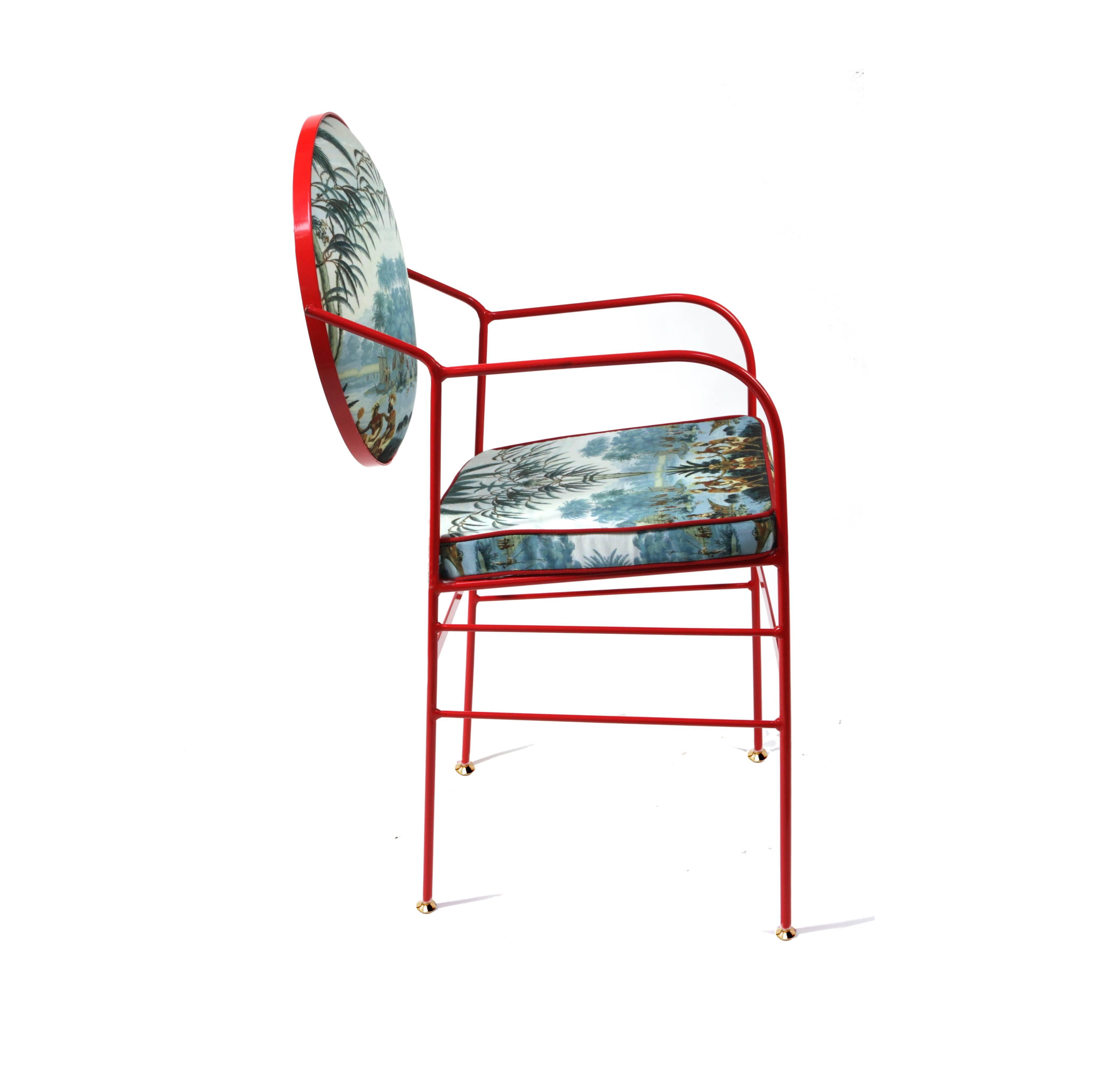 Other Luigina Red Escapes Chair by Sotow, Made in Italy