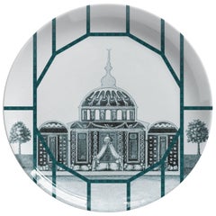 Toptaki Green Porcelain Dinner Plate by Vito Nesta for Les Ottomans