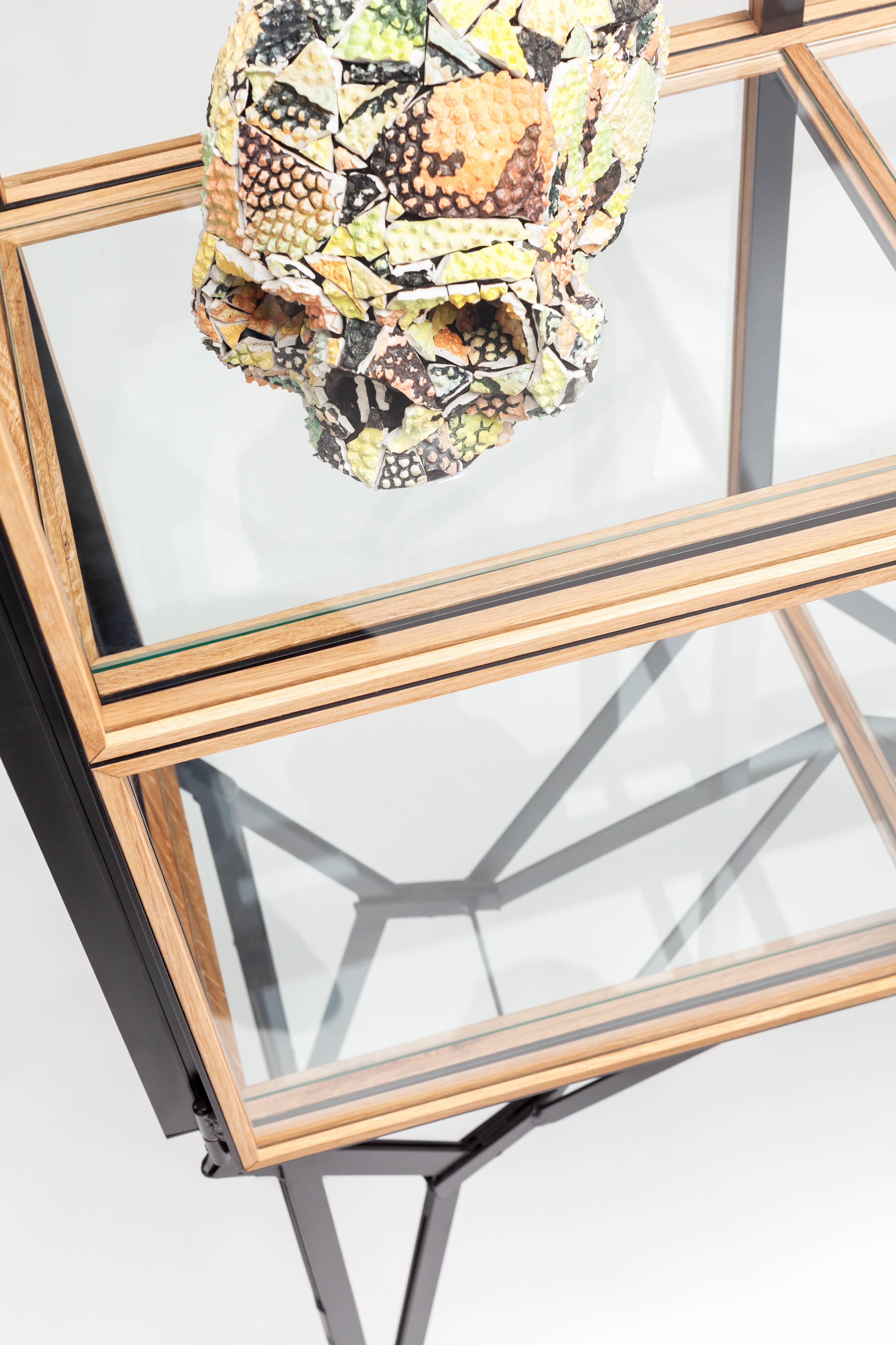 Other Blk Oak Showcase Cabinet by Paul Heijnen, Handmade in Netherlands For Sale