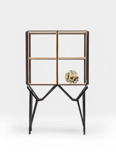 Blk Oak Showcase Cabinet by Paul Heijnen, Handmade in Netherlands