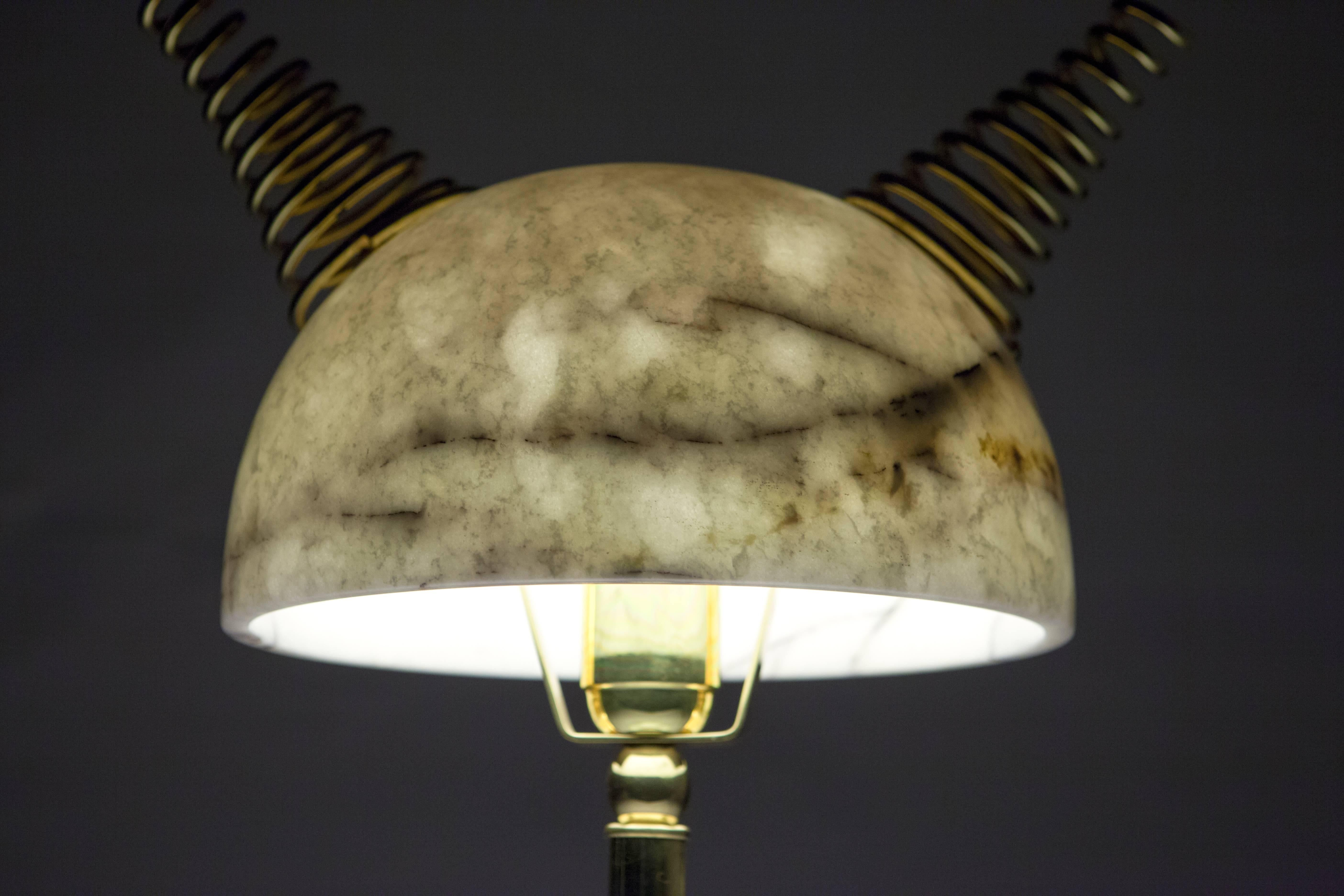 Turkish Min Lilla Anime Marble and Brass Table Lamp by Merve Kahraman For Sale