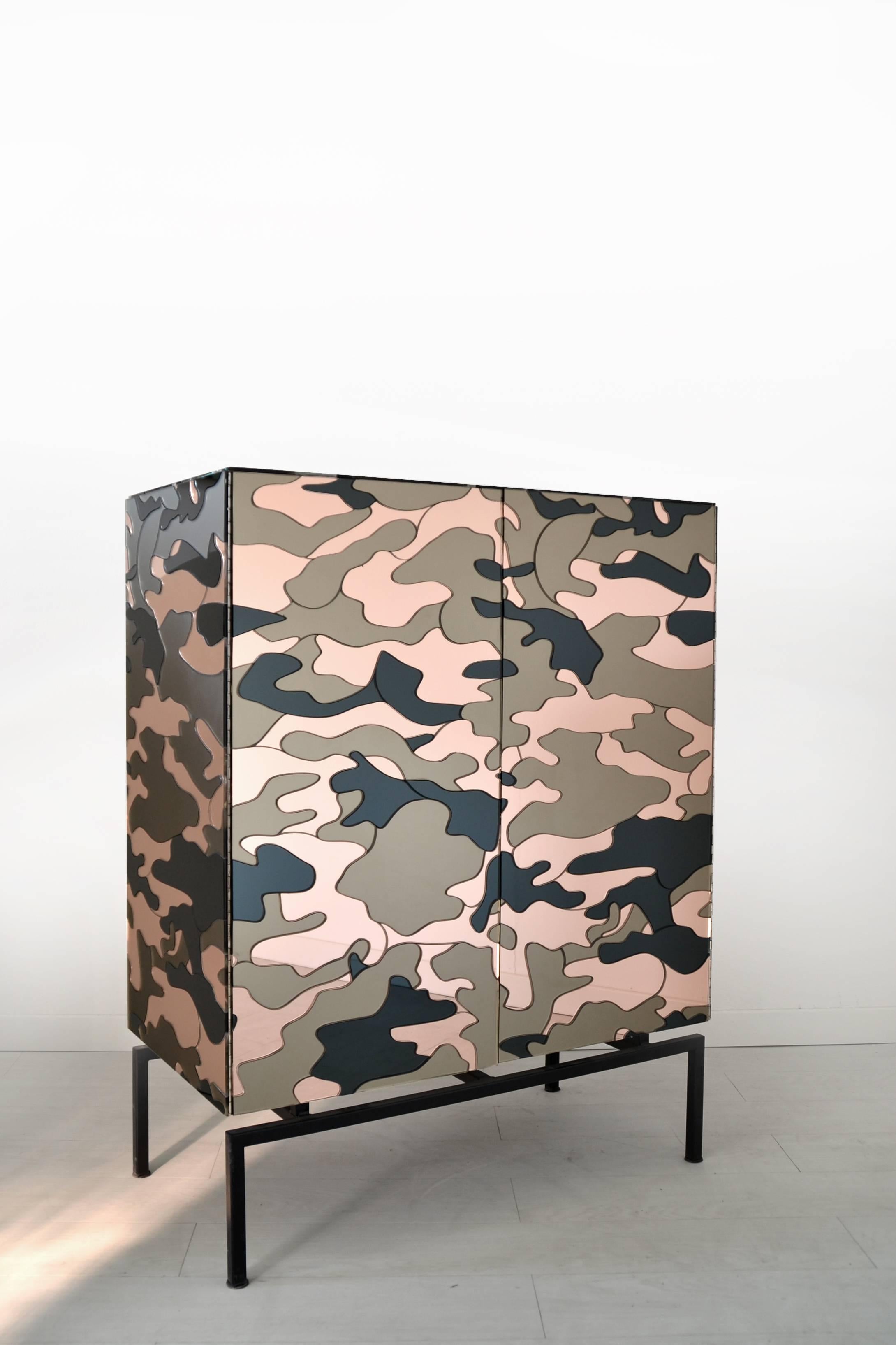 Other Camouflage Cabinet, Unique Piece by Effetto Vetro For Sale