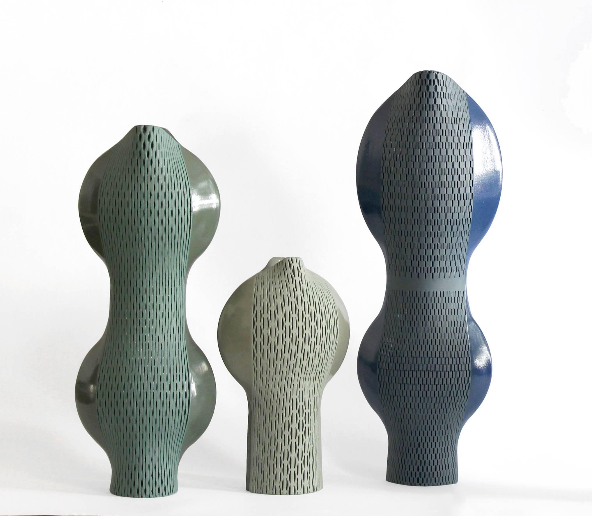 French Calice C9 by Hélène Morbu, Limited Edition Handmade Ceramic Vase, France For Sale