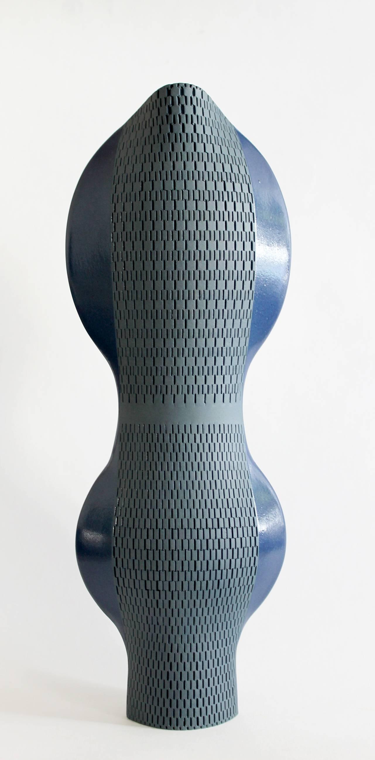 Hand-Crafted Calice C9 by Hélène Morbu, Limited Edition Handmade Ceramic Vase, France For Sale