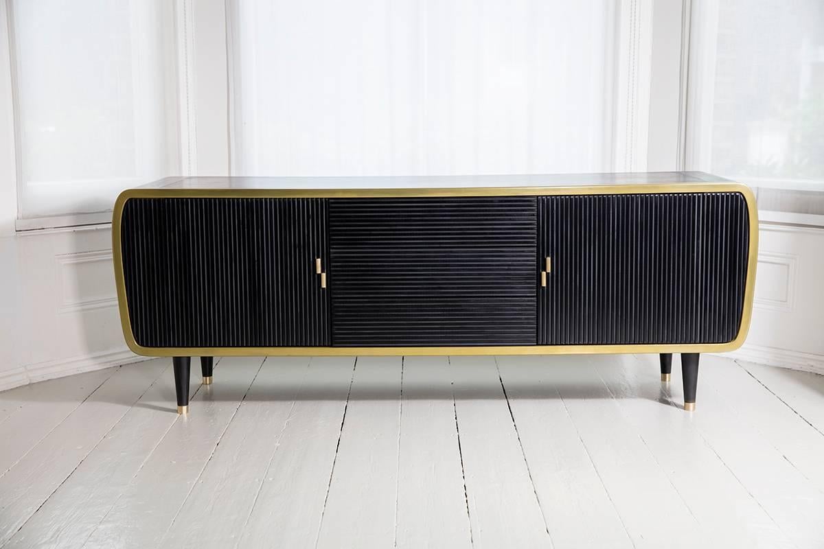 Iris Blackened Oak Limited Edition Credenza by Felice James, 2017 For Sale 1