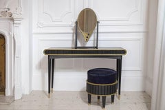 Oriette Dressing Table with Sodalite Stone and Corian, Handmade in Uk