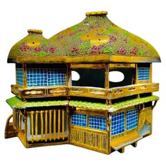 Japanese Imperial Satsuma Porcelain Palace House Box, Meiji Period (1868–1912)