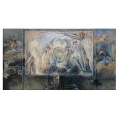 „Hommage an Cézanne“ von Lev Mezhberg, monumentales Ölgemälde auf Leinwand, 2005