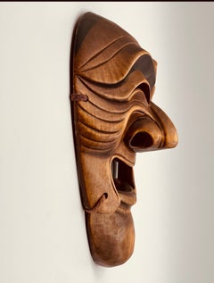 Korean Hahoe Yangban Carved Wood Theater Mask, ca. 1910, Late Joseon Tradition O