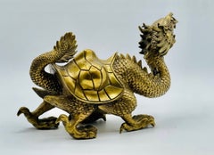 Japanese Gilt Bronze Dragon Turtle Sculpture, Meiji–Taishō Period, ca. 1900–1920