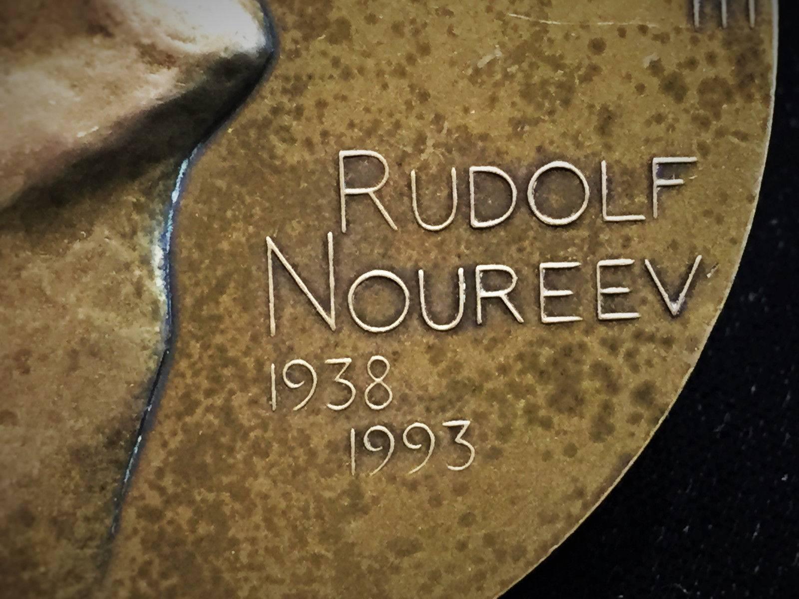 Romantic Renée Mayot, Rudolf Nureev, French Commemorative Bronze Medal, ca. 1996