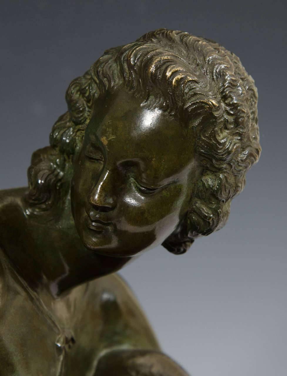 Cast Marcel-André Bouraine, Nude, French Art Deco Bronze Sculpture, circa 1920s For Sale